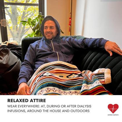 Imagem de Moletom com capuz Inspired Comforts Unissex Dialysis 2GG cinza