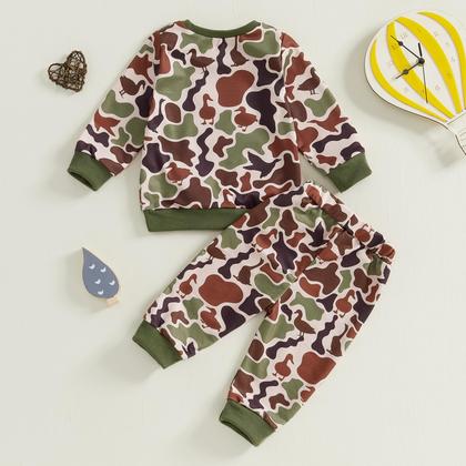 Imagem de Moletom com capuz Outfit Emmababy Duck Camo para meninos de 12 a 18 meses