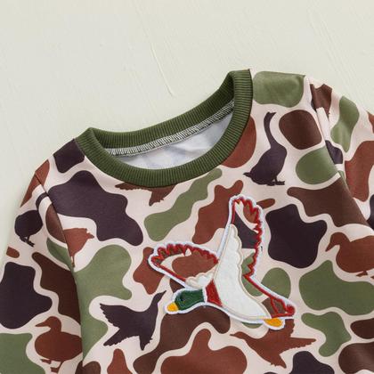 Imagem de Moletom com capuz Outfit Emmababy Duck Camo para meninos de 12 a 18 meses