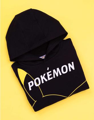 Imagem de Moletom com capuz Pokémon Pikachu Boys Kids Black 13-14 anos