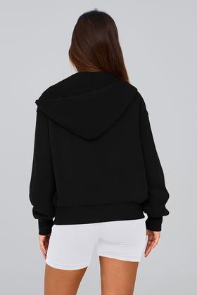 Imagem de Moletom com Zíper PRETTYGARDEN Forrado com Fleece Preto M