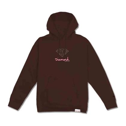 Imagem de Moletom Diamond Canguru Small Brilliant Logo Hoodie Marrom