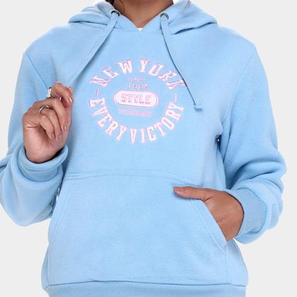 Imagem de Moletom Facinelli Soft Canguru Bordado Feminino