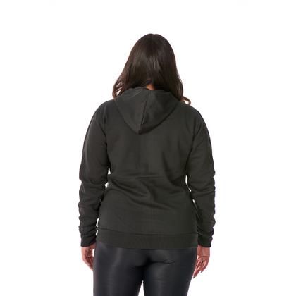 Imagem de Moletom Feminino Blusa Canguru Quentinho Confortável Moda Casual Com Bolso e Capuz Estiloso Fashion
