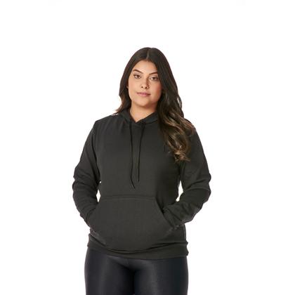Imagem de Moletom Feminino Blusa Canguru Quentinho Confortável Moda Casual Com Bolso e Capuz Estiloso Fashion