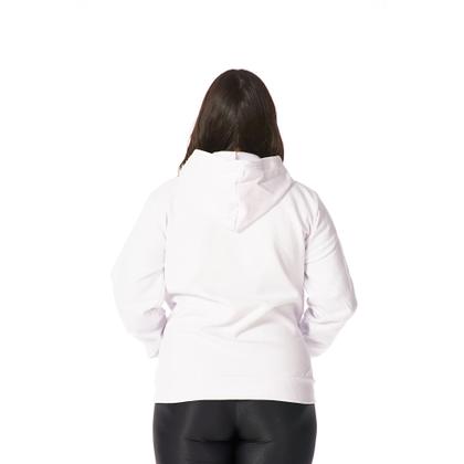 Imagem de Moletom Feminino Canguru Zíper Capuz Bolsos Estiloso Quentinho Confortável