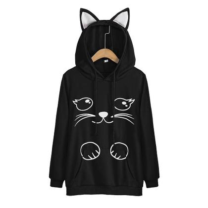 Imagem de Moletom feminino de manga comprida com capuz e blusa com capuz