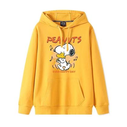 Imagem de Moletom Feminino De Veludo Com Capuz Estilo Japonês Universitário Snoopy Primavera Outono 2024