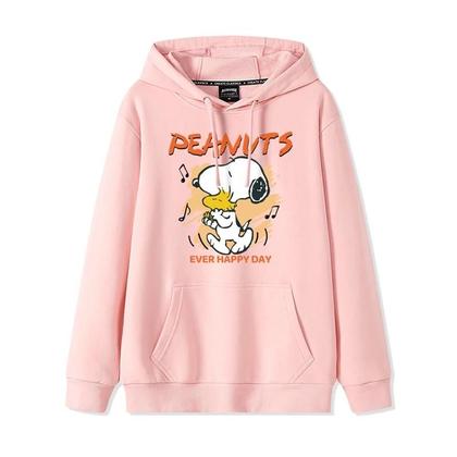 Imagem de Moletom Feminino De Veludo Com Capuz Estilo Japonês Universitário Snoopy Primavera Outono 2024