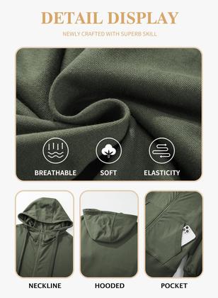 Imagem de Moletom feminino Eytino Plus Size com capuz com zíper preto 3X