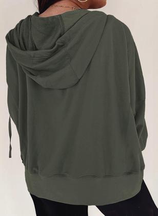 Imagem de Moletom feminino Eytino Plus Size com capuz com zíper preto 3X