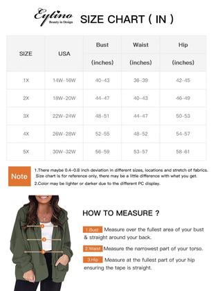 Imagem de Moletom feminino Eytino Plus Size com capuz com zíper preto 3X