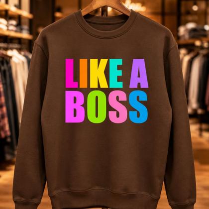 Imagem de Moletom Feminino Flanelado Estampado Like a Boss