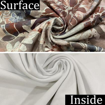 Imagem de Moletom feminino Fronage com estampa floral de paisagem marrom tamanho GG