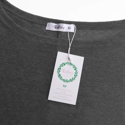 Imagem de Moletom feminino INFITTY, sem ombros, cinza escuro, tamanho L