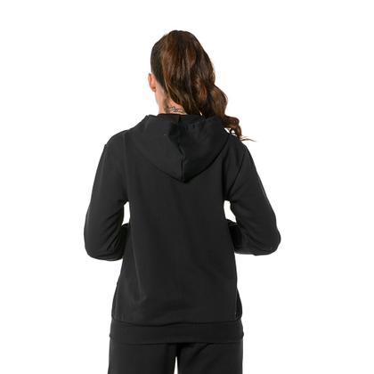 Imagem de Moletom Feminino Preto com Capuz e Zíper