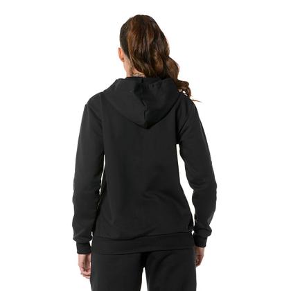 Imagem de Moletom Feminino Preto com Capuz e Zíper