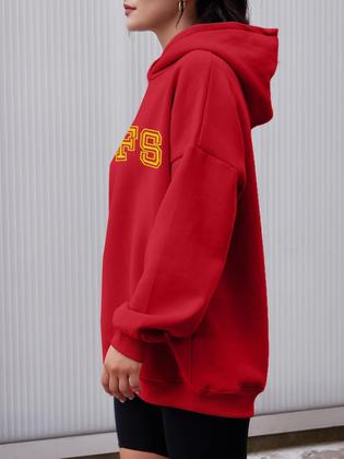 Imagem de Moletom feminino UNIQUEONE Game Day Football Mom, mistura de algodão