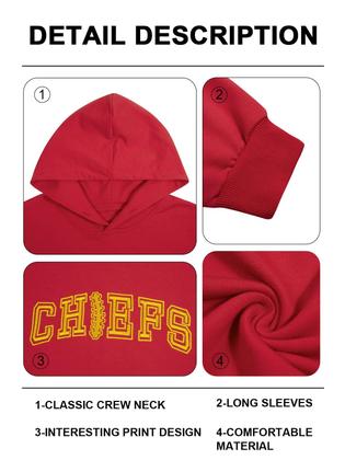 Imagem de Moletom feminino UNIQUEONE Game Day Football Mom, mistura de algodão