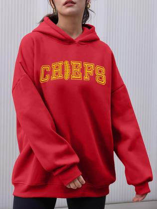 Imagem de Moletom feminino UNIQUEONE Game Day Football Mom, mistura de algodão