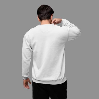 Imagem de Moletom Gola Careca Basico Masculino Moda De Rua Confortável Tecido Macio Rever