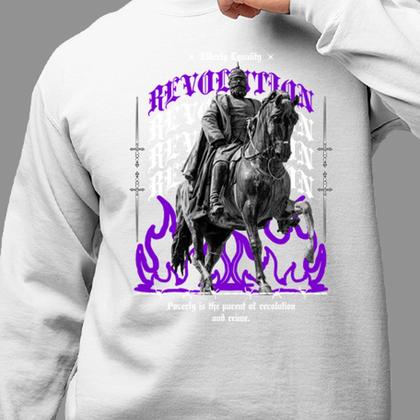 Imagem de Moletom Gola Careca Basico Masculino Moda De Rua Confortável Tecido Macio Rever