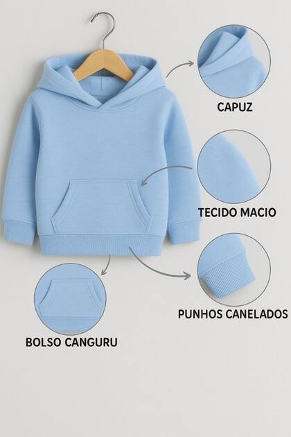 Imagem de Moletom Infantil Canguru Feminino Sweet Shine Ursinha Fofo Menina Escola Inverno Flanelado Agasalho