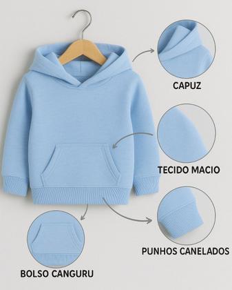 Imagem de Moletom Infantil Canguru Irmãos Estampa Pinguim Country Fofo Amigos Metadinha Usar Combinando