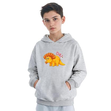 Imagem de Moletom Infantil Canguru Menino Algodão Estampa Dino