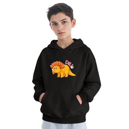 Imagem de Moletom Infantil Canguru Menino Algodão Estampa Dino