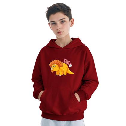 Imagem de Moletom Infantil Canguru Menino Algodão Estampa Dino