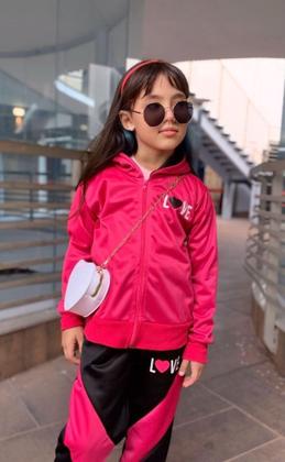 Imagem de Moletom Infantil Com Capuz Conjunto Menina Blogueirinha Lilo Stitch