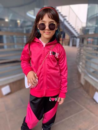 Imagem de Moletom Infantil Com Capuz Conjunto Menina Blogueirinha Lilo Stitch