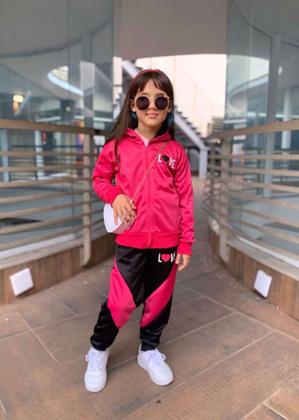 Imagem de Moletom Infantil Com Capuz Conjunto Menina Blogueirinha Lilo Stitch