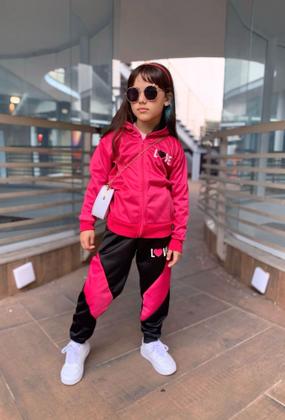 Imagem de Moletom Infantil Com Capuz Conjunto Menina Blogueirinha Lilo Stitch