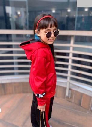 Imagem de Moletom Infantil Com Capuz Conjunto Menina Blogueirinha Lilo Stitch