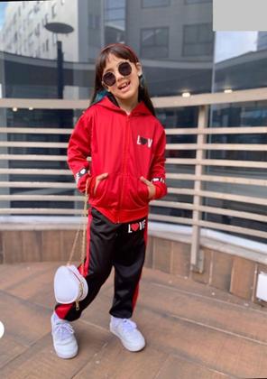 Imagem de Moletom Infantil Com Capuz Conjunto Menina Blogueirinha Lilo Stitch