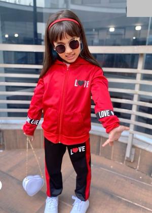 Imagem de Moletom Infantil Com Capuz Conjunto Menina Blogueirinha Lilo Stitch