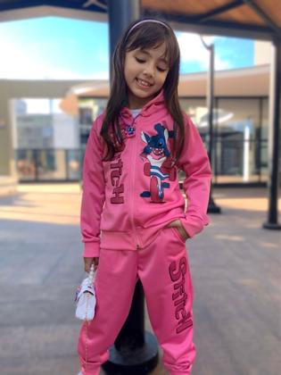 Imagem de Moletom Infantil Com Capuz Conjunto Menina Blogueirinha Lilo Stitch