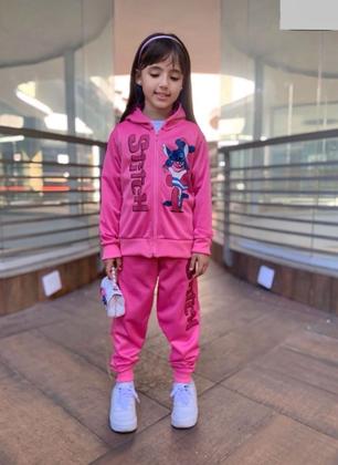 Imagem de Moletom Infantil Com Capuz Conjunto Menina Blogueirinha Lilo Stitch