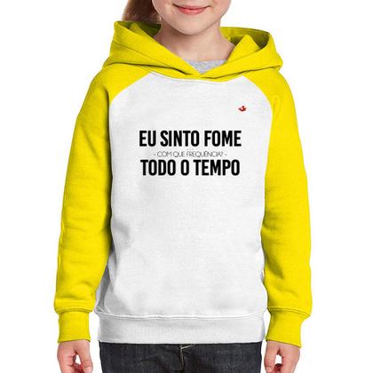 Imagem de Moletom Infantil Eu sinto fome, todo o tempo - Foca na Moda