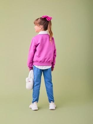 Imagem de Moletom Infantil Momi Inverno sem Flanela Roxo Hello Kitty