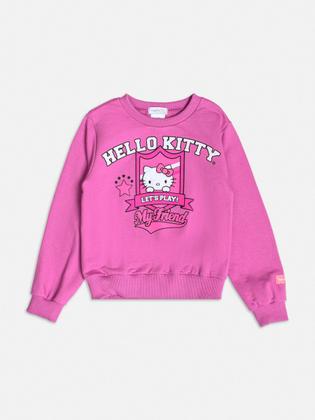 Imagem de Moletom Infantil Momi Inverno sem Flanela Roxo Hello Kitty