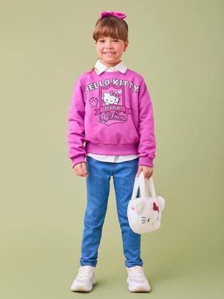 Imagem de Moletom Infantil Momi Inverno sem Flanela Roxo Hello Kitty