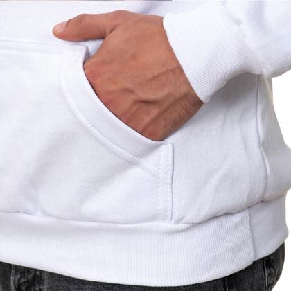 Imagem de Moletom Liso Masculino Flanelado Blusa De Frio Com Capuz