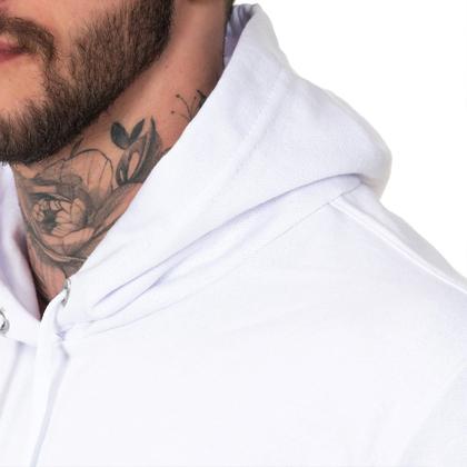 Imagem de Moletom Liso Masculino Flanelado Blusa De Frio Com Capuz