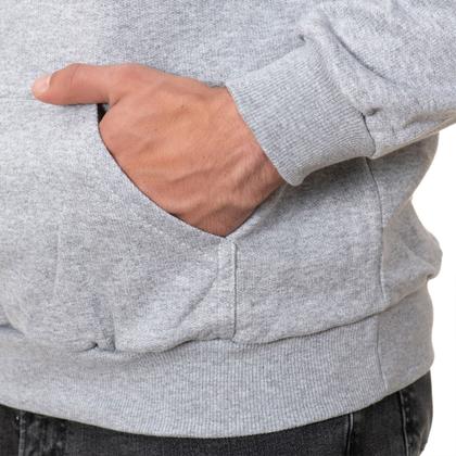 Imagem de Moletom Liso Masculino Flanelado Blusa De Frio Com Capuz