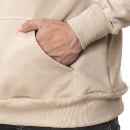 Imagem de Moletom Masculino Básico Algodão Blusa De Frio Canguru Liso