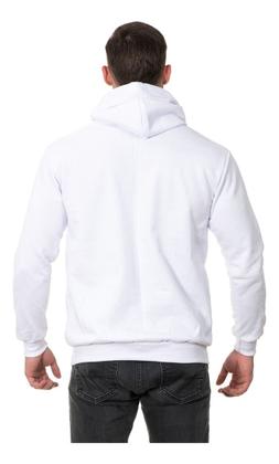 Imagem de Moletom Masculino Básico Algodão Blusa De Frio Canguru Liso