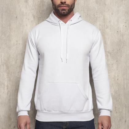 Imagem de Moletom Masculino Canguru Capuz Flanelado Casaco Inverno Confortável Estiloso Quente